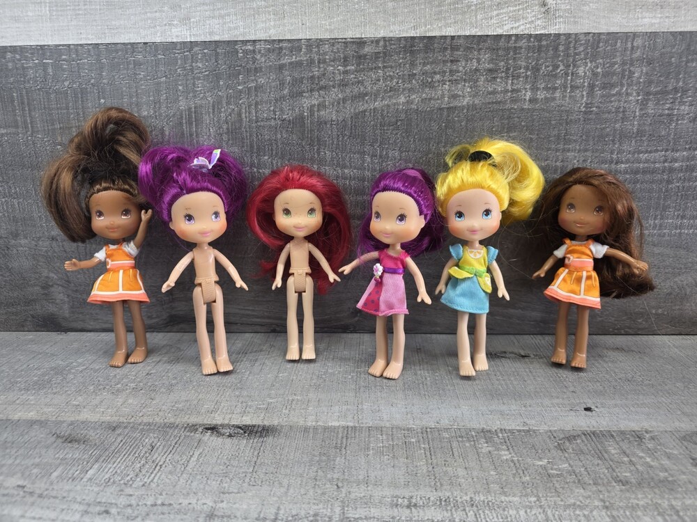 Strawberry Shortcake Hasbro 6 Dolls Lot 6" 2008 g50